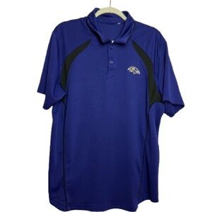 Baltimore Ravens men’s L polo, purple and black